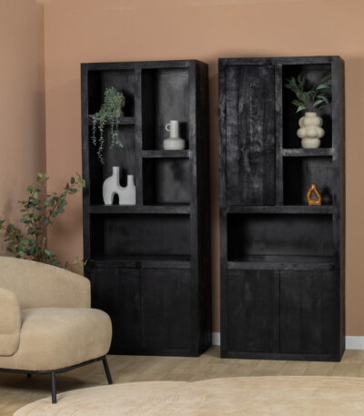 Boekenkast Sven zwart | 80cm