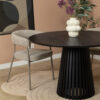 Eettafel Linea zwart | Rond | 120cm