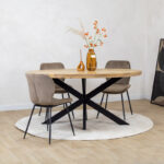 Eettafel Navi Naturel | 160cm | Ovaal | Matrixpoot