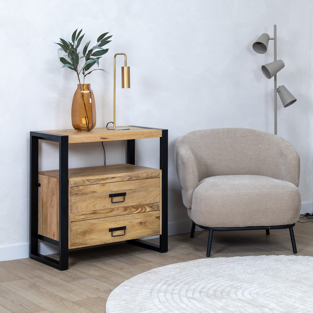 Ladekast Viggo 2 lades naturel | 80cm