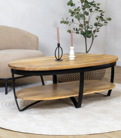 Salontafel Liva naturel | Ovaal | 120cm