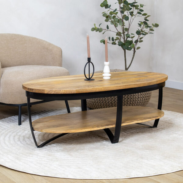 Salontafel Liva naturel | Ovaal | 120cm