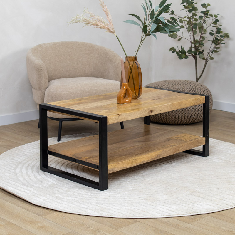 Salontafel Viggo naturel 1 legplank | 110cm