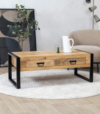 Salontafel Viggo naturel met lades | 120cm