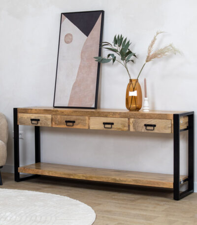 Sidetable Viggo naturel 4 lades | 180cm