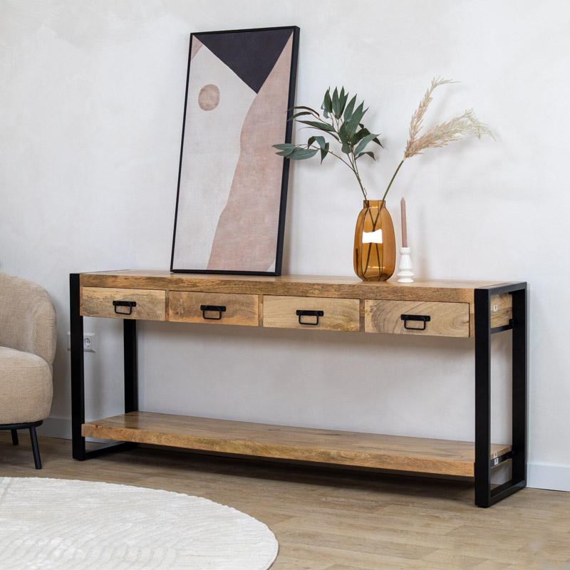 Sidetable Viggo naturel 4 lades | 180cm