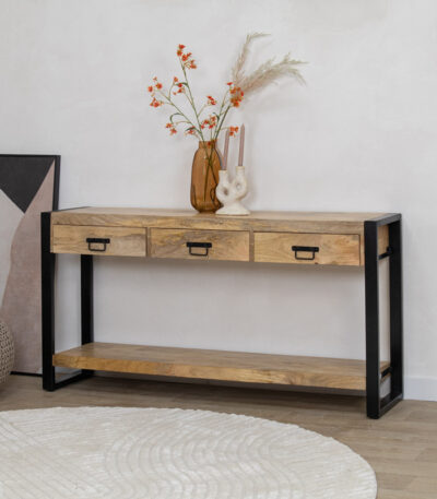 Sidetable Viggo naturel met lades 150cm