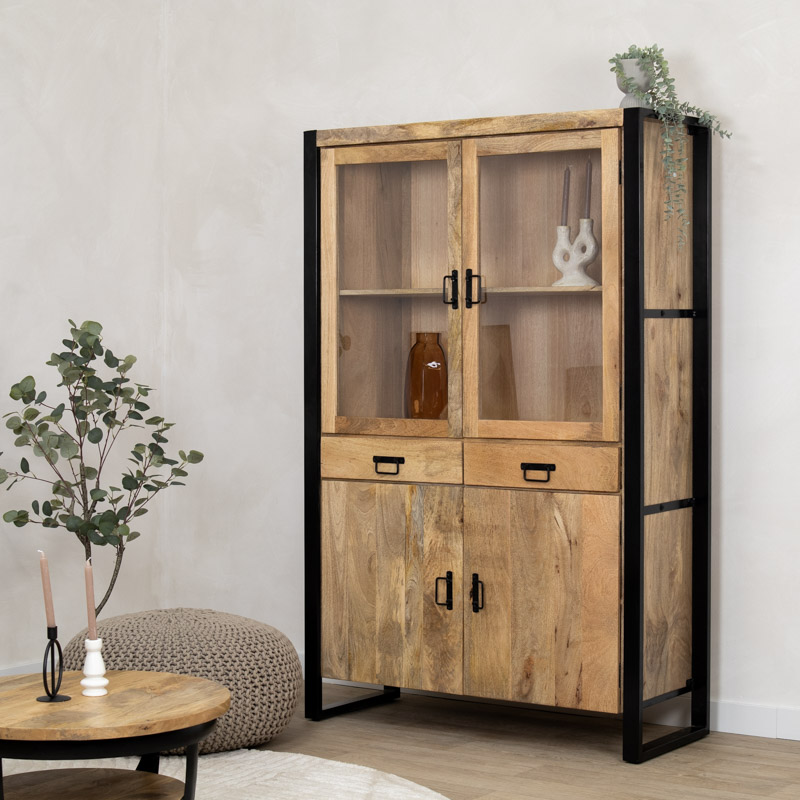 Vitrinekast Viggo naturel | 115cm