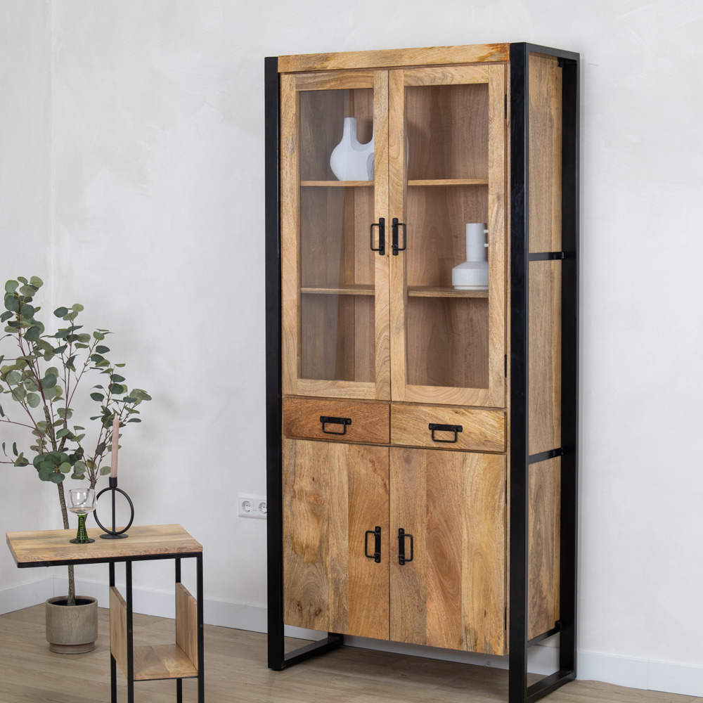 Vitrinekast Viggo naturel | 90cm