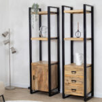 Viggo Boekenkast naturel | 3 lades | 55cm