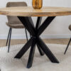 Navi Eettafel Naturel | Rond | Matrixpoot | 110cm - Afbeelding 4