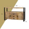 Viggo Dressoir naturel | 135cm - Afbeelding 7