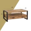 Viggo Salontafel naturel | 4 lades | 120cm - Afbeelding 8