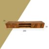 Albin Zwevend Tv meubel naturel | 200cm - Afbeelding 8