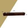 Albin Zwevend Tv meubel walnoot | 240cm - Afbeelding 5