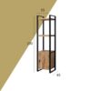 Viggo Boekenkast naturel | 1 deur | 55cm - Afbeelding 5