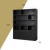 Sven Boekenkast XL zwart | 160cm - Afbeelding 6