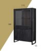 Viggo Vitrinekast zwart | 115cm - Afbeelding 7