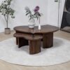 Asger Salontafel set van 2 walnoot | 110/70cm