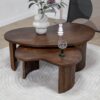 Asger Salontafel set van 2 walnoot | 110/70cm