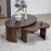 Asger Salontafel set van 2 walnoot | 110/70cm
