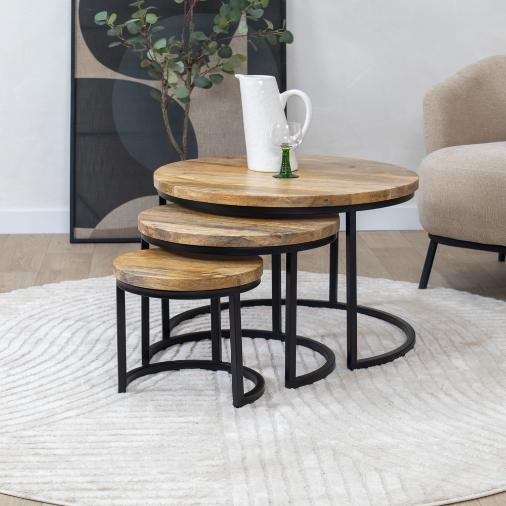 Navi Salontafel set van 3 naturel - Afbeelding 1