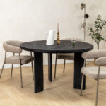 Arne Eettafel zwart | Rond | 130cm