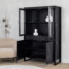 Viggo Vitrinekast zwart | 115cm - Afbeelding 2